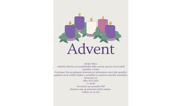 Fotka pre článok Zapálenie adventnej sviečky